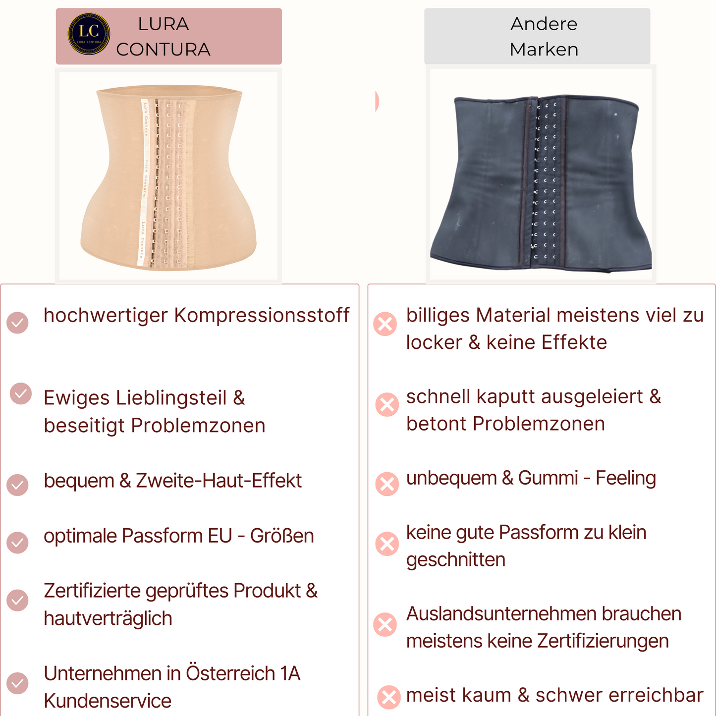 "Beige Niviene" - Premium Taille formendes Corset