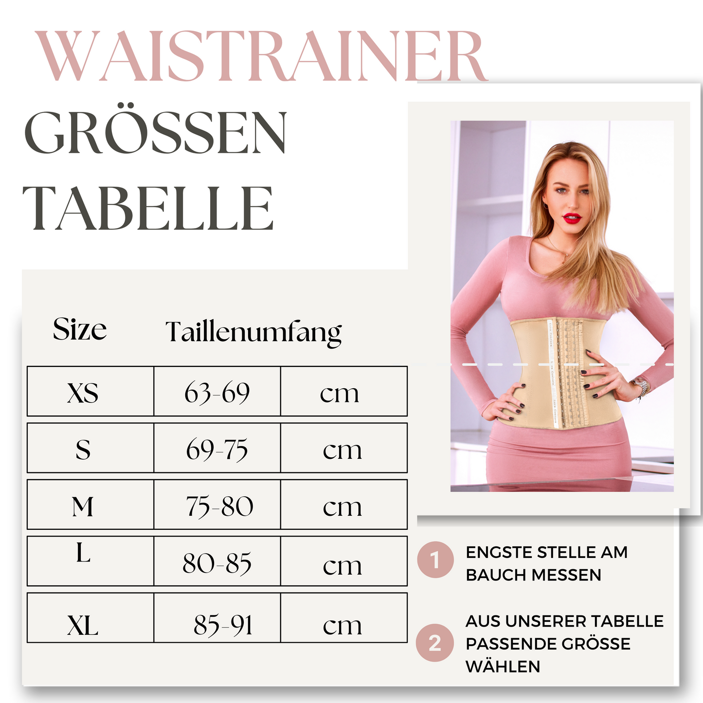 "Black Vivien" - Premium Taille formendes Corset
