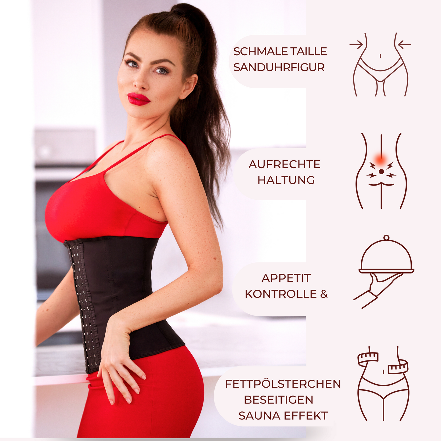 "Black Vivien" - Premium Taille formendes Corset