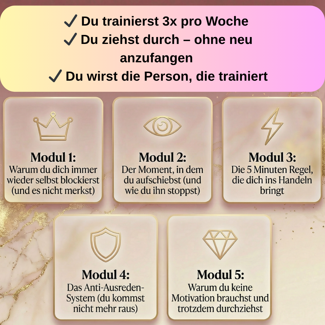 Stop mit Aufschieben – „Du schaffst es nie länger als 3 Tage durchzuziehen? → Hier ist dein 7-Tage-System“