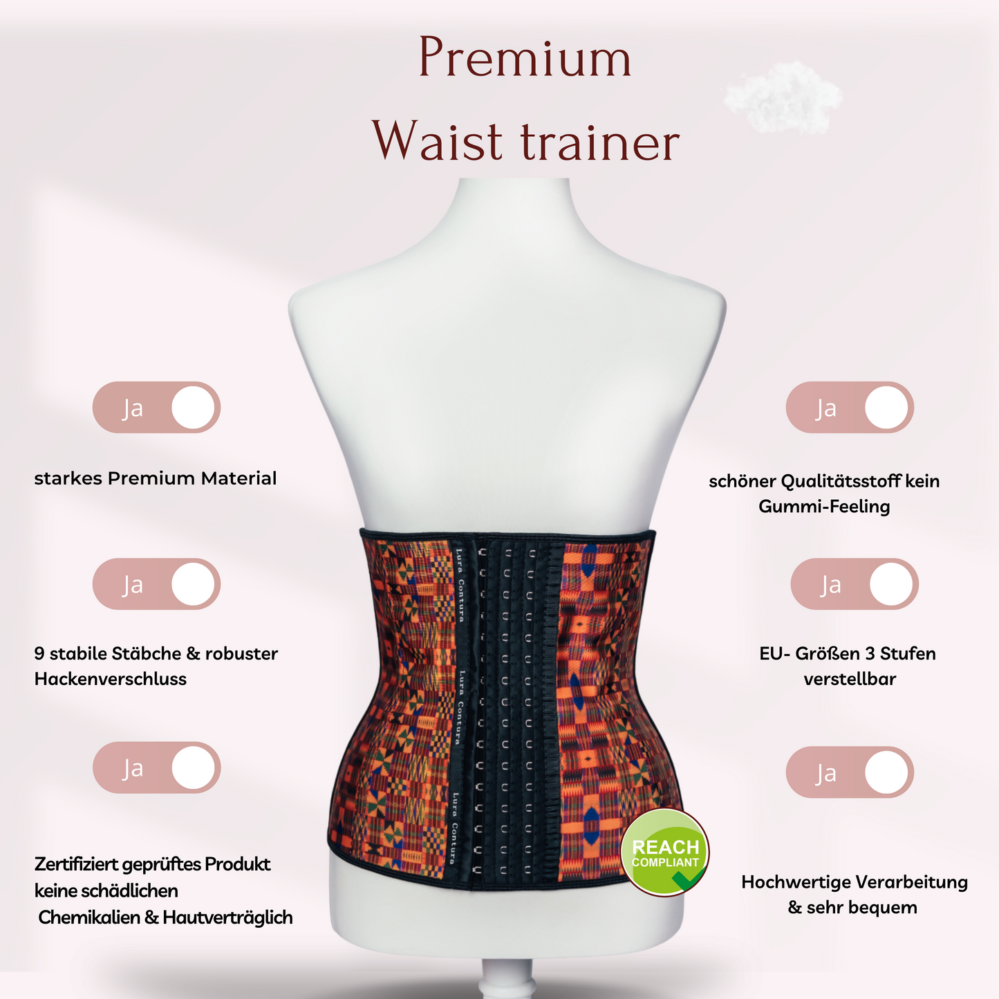 "Orange Arya - Premium Taille formendes Corset