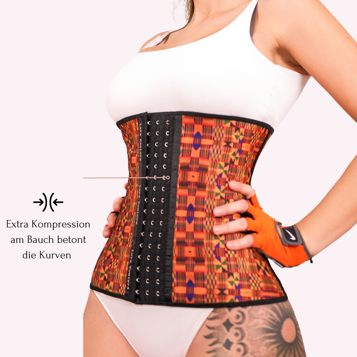 "Orange Arya - Premium Taille formendes Corset