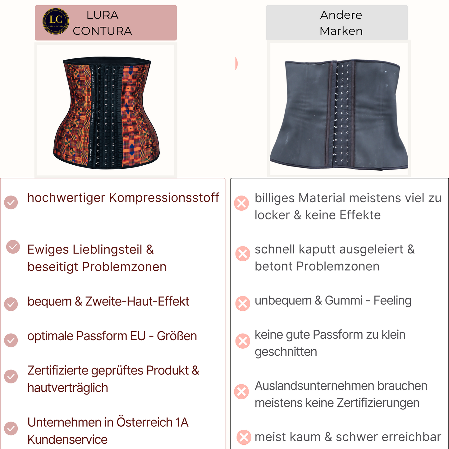 "Orange Arya - Premium Taille formendes Corset