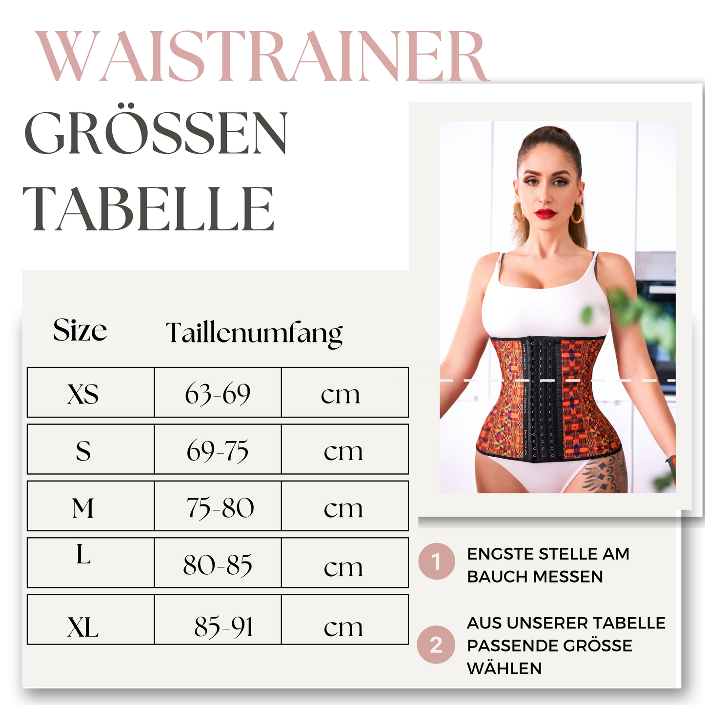 "Orange Arya - Premium Taille formendes Corset
