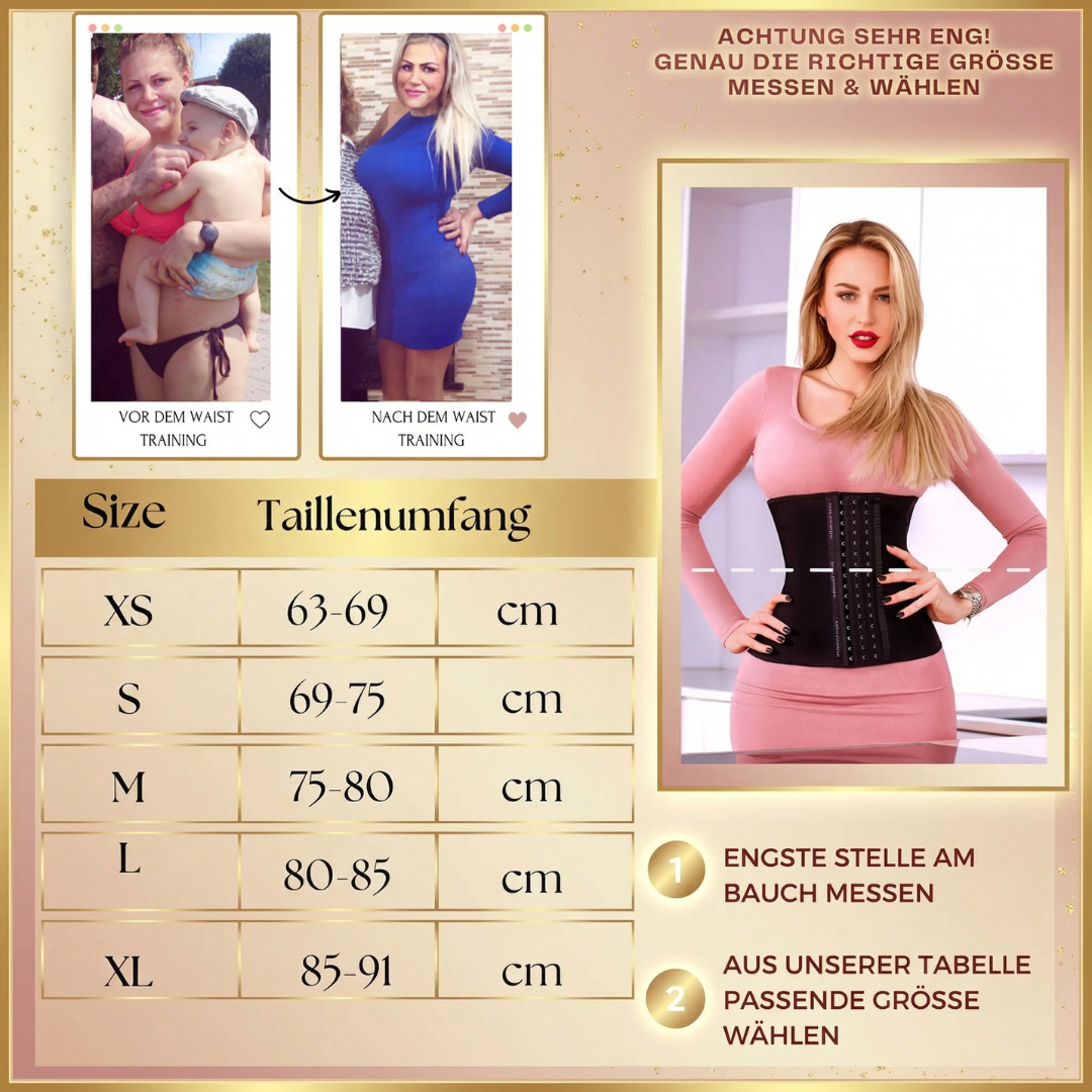 "Black Vivien" - Premium Taille formendes Corset
