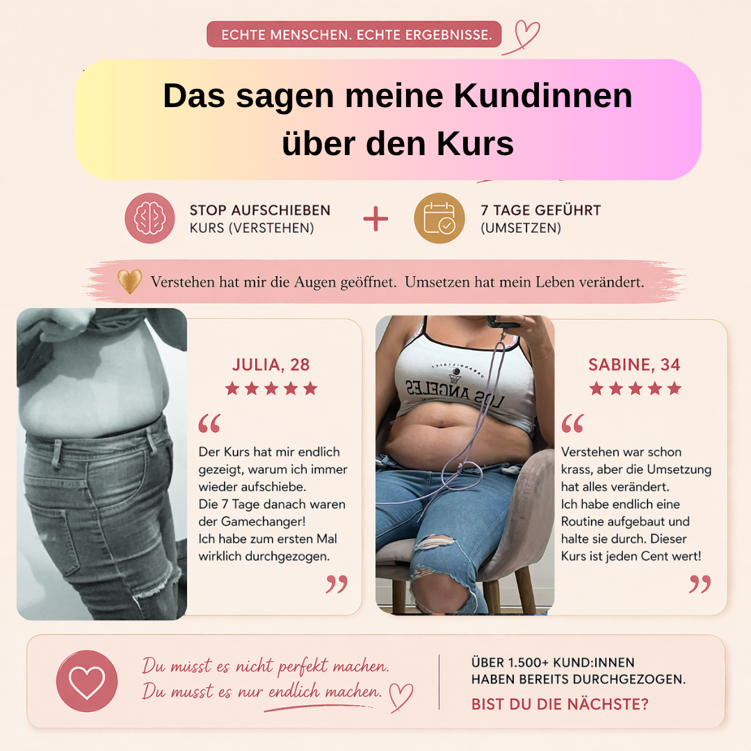 Stop mit Aufschieben – „Du schaffst es nie länger als 3 Tage durchzuziehen? → Hier ist dein 7-Tage-System“